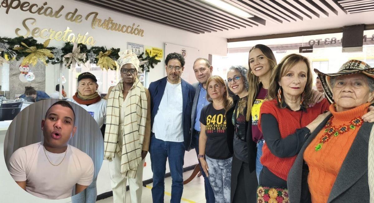 Iván Cepeda y Madres de Soacha denuncian a Polo Polo por ataque simbólico. Foto: ivancepedacastro.com / @MiguelPoloP