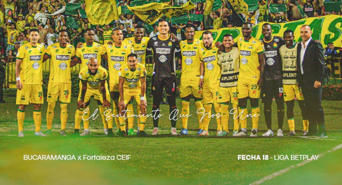 Bucaramanga recibió en casa a Fortaleza. Foto: Twitter @ABucaramanga