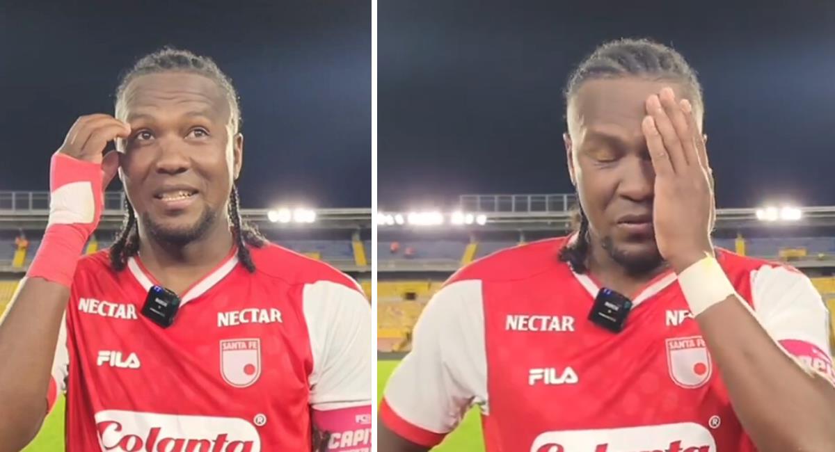 Hugo Rodallega delantero y capitán de Independiente Santa Fe. Foto: Twitter @Santa Fe