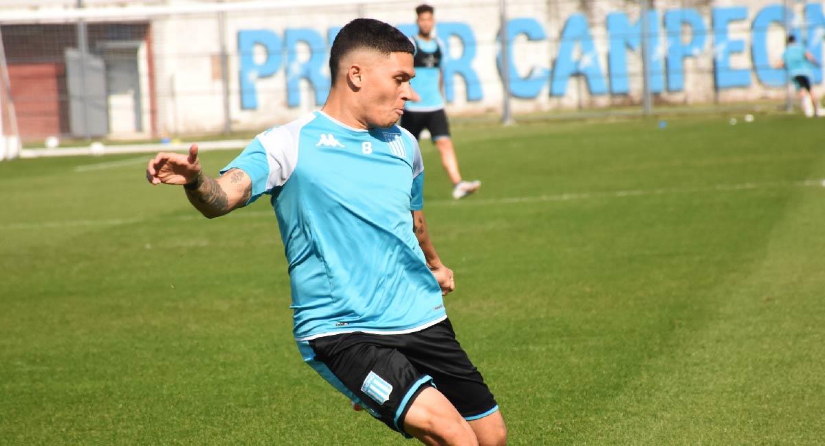 El jugador hizo parte de la victoria por la mínima diferencia del conjunto celeste sobre el millonario. Foto: Twitter @RacingClub