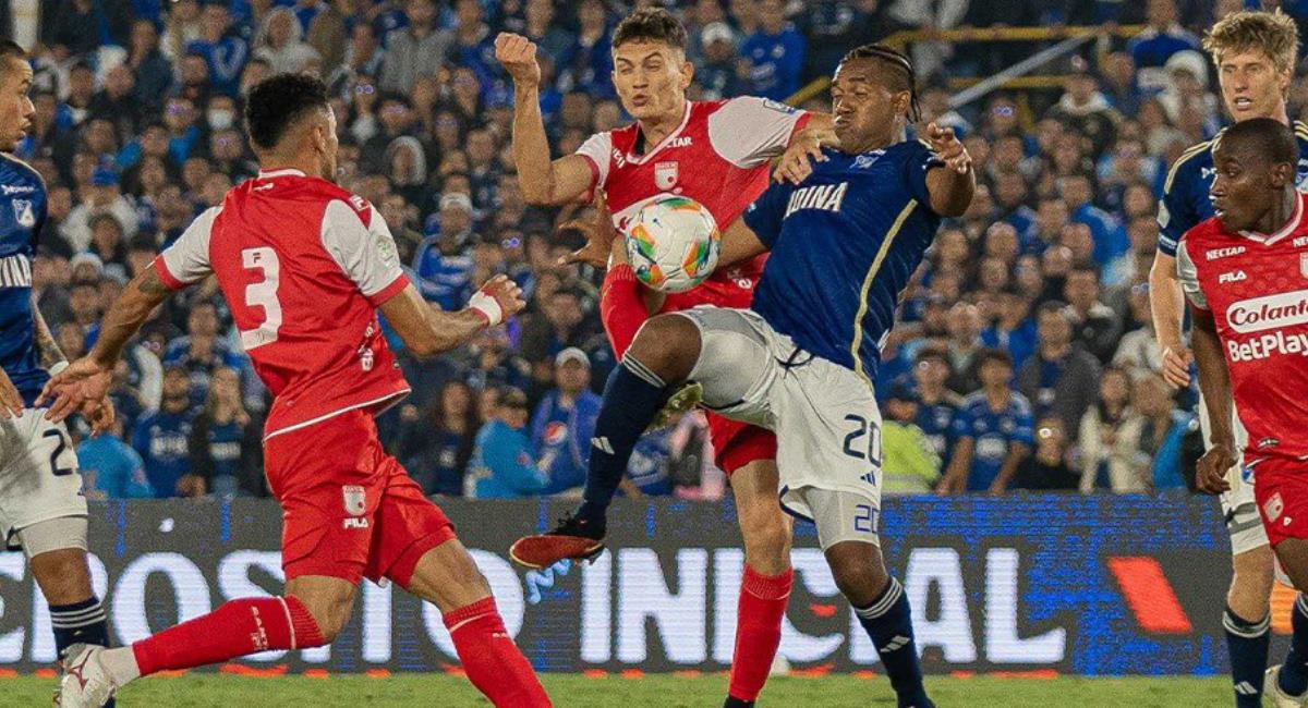 Millonarios dejó escapar la clasificación ante Santa Fe. Foto: Twitter @MillosFCoficial