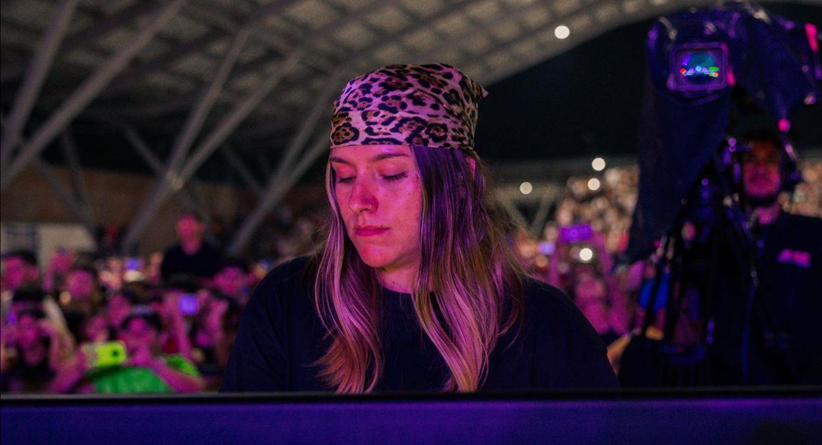 Estefanía Giraldo, la mujer detrás del telón de los mejores shows visuales en conciertos en el país . Foto: Cortesia