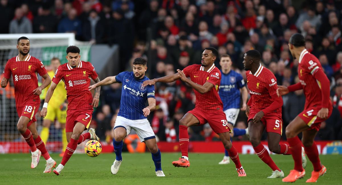 Liverpool recibió en Anfield a Ipswich Town, por la Premier League. Foto: EFE