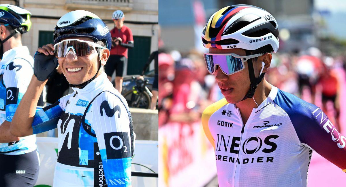Nairo Quintana y Egan Bernal corredores colombianos presentes en el Giro de Italia 2025. Foto: EFE Shutterstock