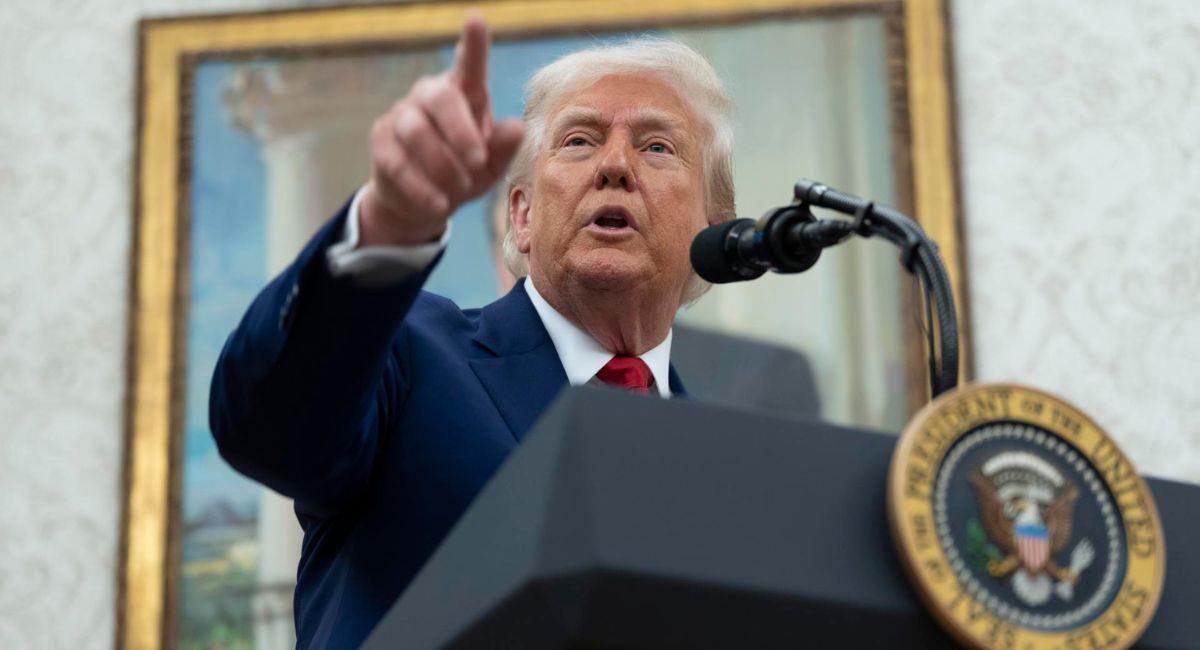Donald Trump vivió momento incómodo en rueda de prensa en Oficina Oval de la Casa Blanca. Foto: EFE