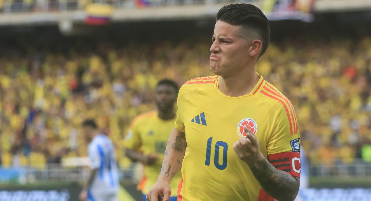 James Rodríguez fue el encargado de abrir el marcador en la goleada de Colombia sobre Bolivia. Foto: EFE