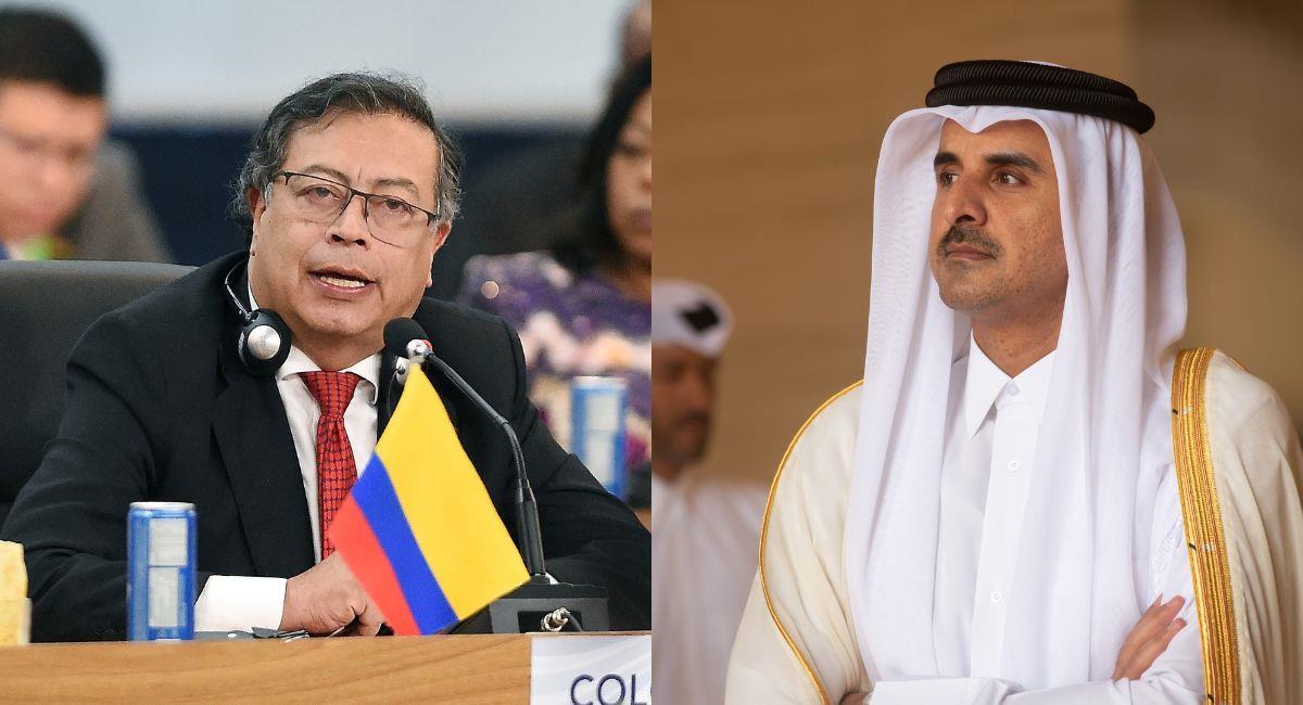 Gustavo Petro y El Emir de Catar. Foto: Shutterstock A.PAES - Drop of Light