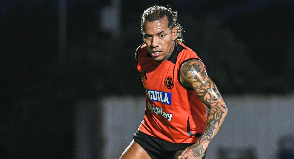 El oriundo de Chicoral completó su primera sesión de entrenamiento con la Selección Colombia en Barranquilla. Foto: Twitter @FCFSeleccionCol