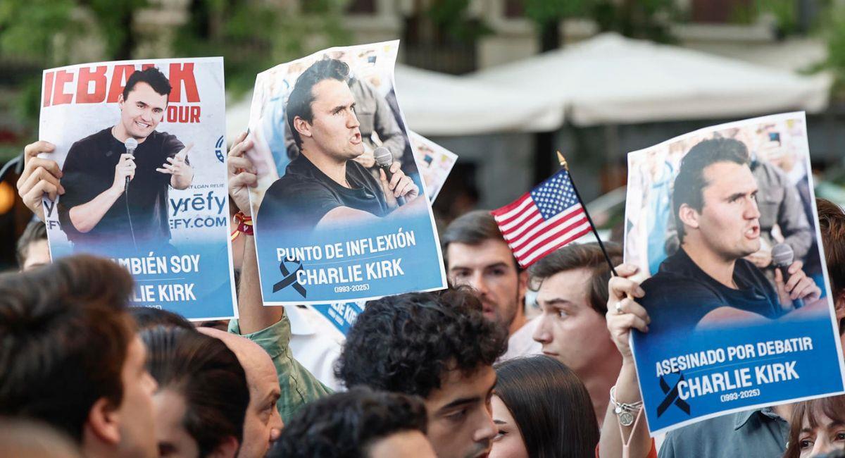 Concentraciones recordando a Charlie Kirk se han producido en diferentes lugares del mundo. Foto: EFE