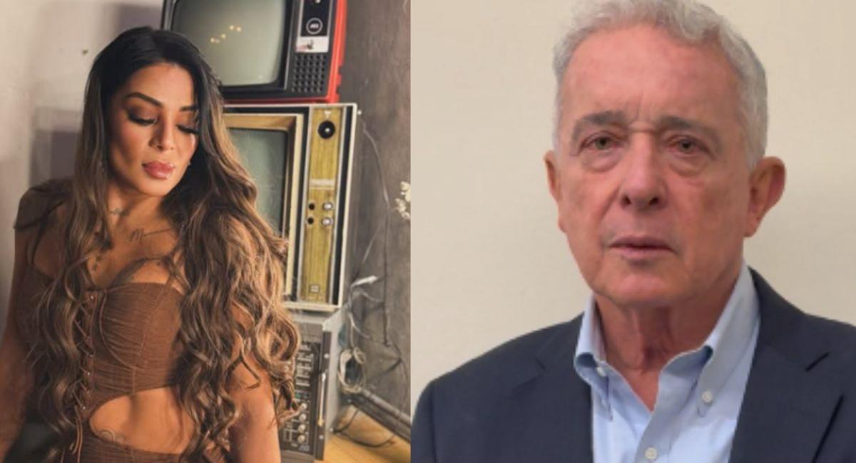 Marbelle y Uribe en Instagram. Foto: Instagram @marbelle.oficial @alvarouribevelez