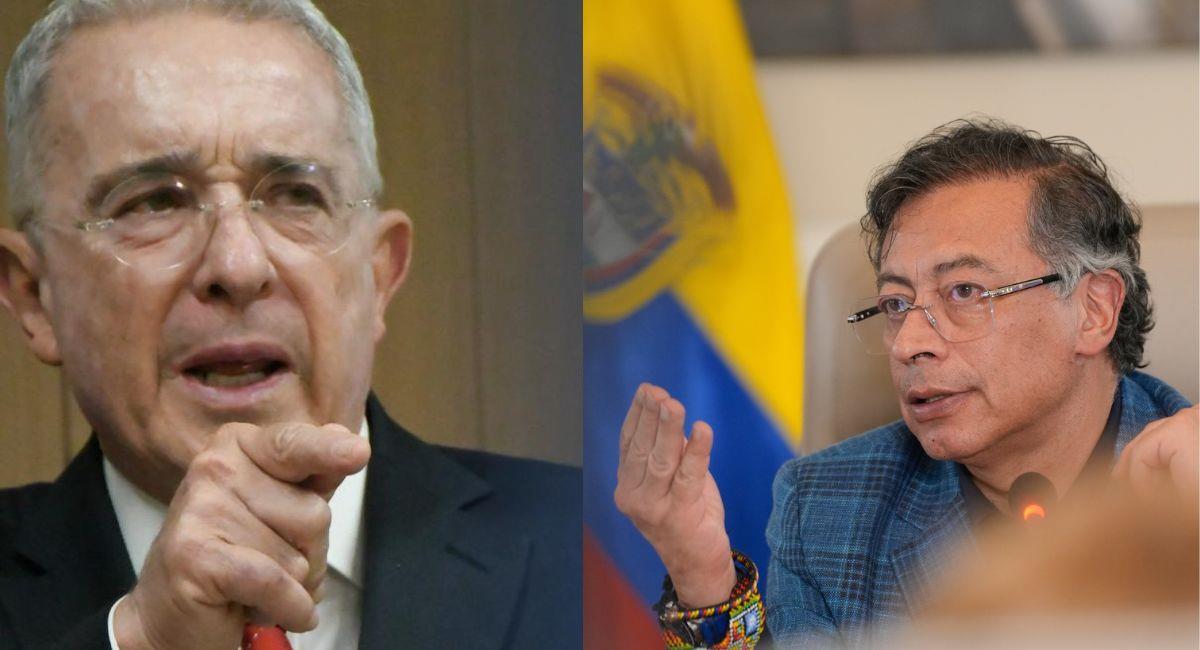 Uribe responde con contundencia al presidente Petro. Foto: Twitter Gustavo Petro - Álvaro Uribe