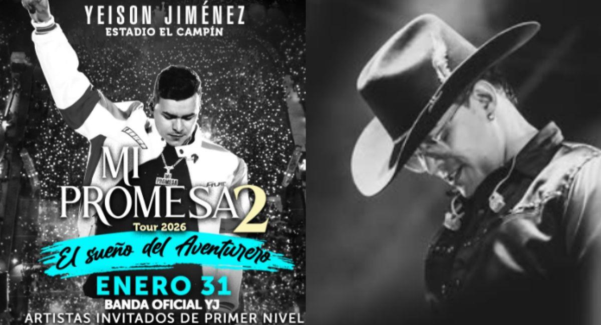 Yeison Jiménez concierto de homenaje. Foto: Instagram @yeison_jimenez