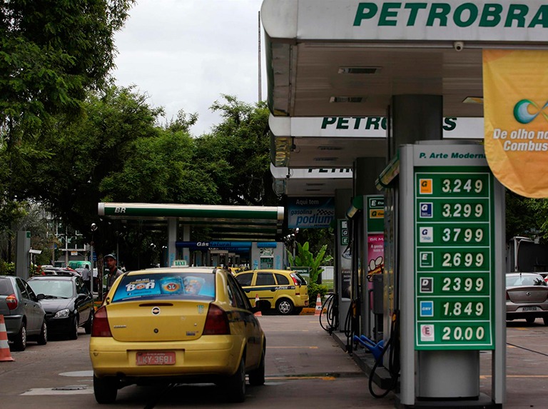 Estación de servicio de Petrobras en Río de Janeiro (Brasil)