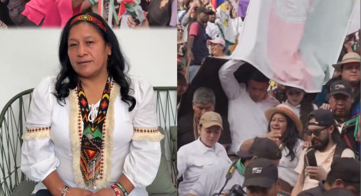 Aída Quilcué es la fórmula vicepresidencial de Iván Cepeda. Foto: Twitter @aida_quilcue