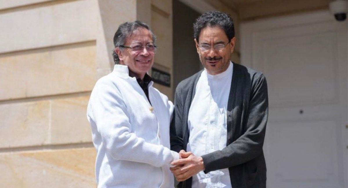 Gustavo Petro e Iván Cepeda acordaron que el mandatario actual lidere oposición. Foto: Twitter @IvanCepedaCast