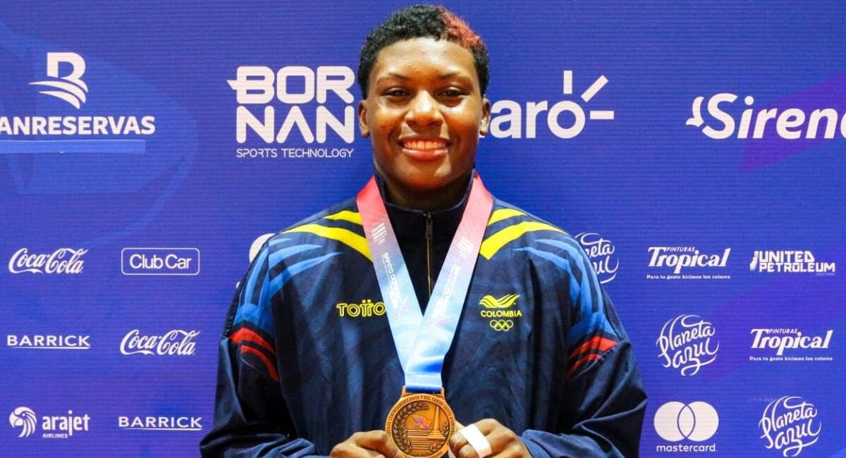 La judoca colombiana, Brenda Olaya, sumó oro para Colombia. Foto: Twitter @OlimpicoCol