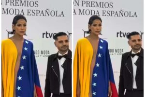 Le créateur Michael Costello dédie sa robe au Venezuela