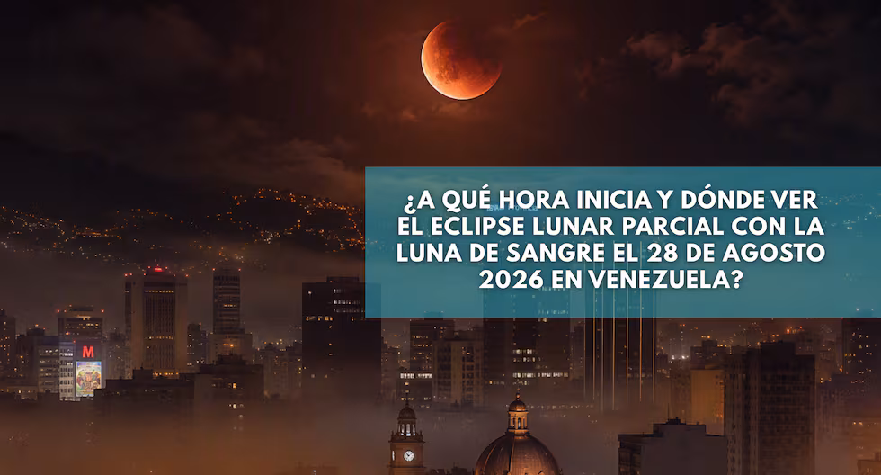 À quelle heure commence-t-elle et où voir l'éclipse partielle de Lune avec la Lune de Sang le 28 août 2026 au Venezuela ?