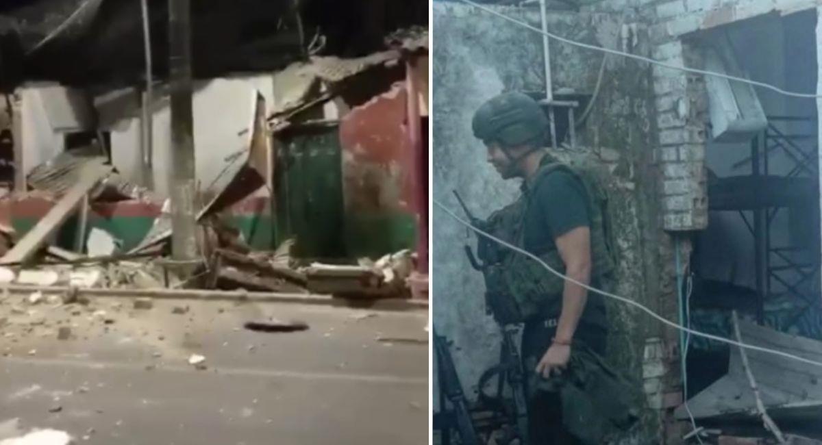 Guamalito queda sin policías tras ataques con drones explosivos. Foto: Twitter