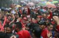 Avec une grande marche, ils se sont souvenus de Chávez