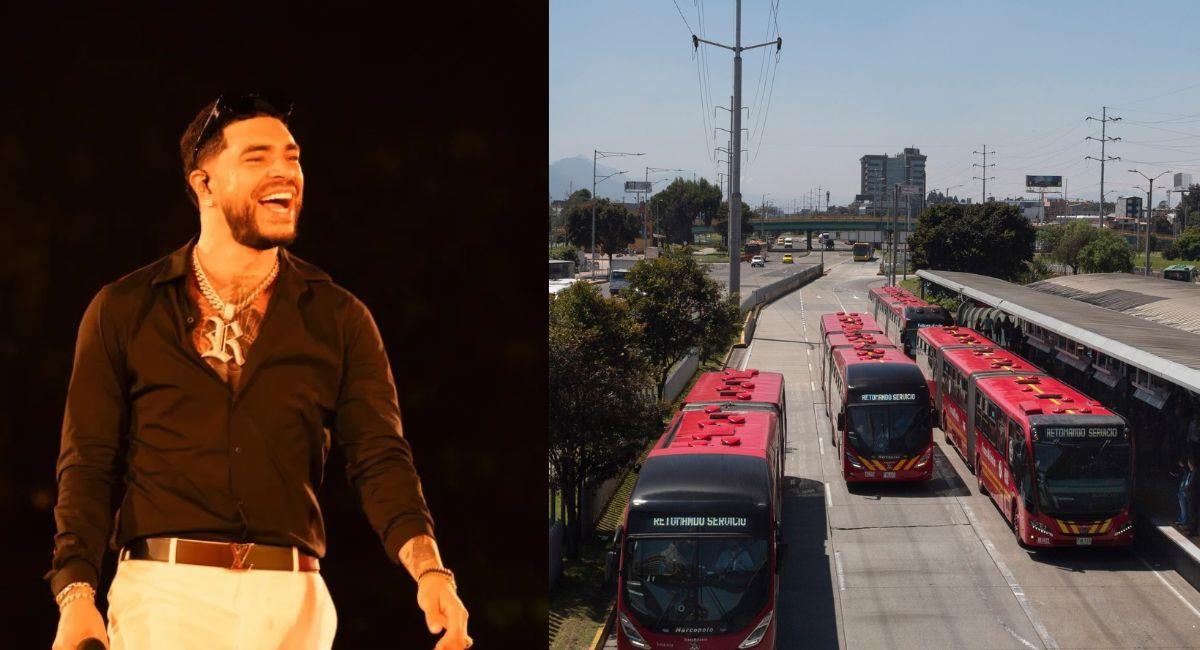 TransMilenio tendrá rutas especiales para el regreso del concierto de Ryan Castro en Bogotá. Foto: Shutterstock / IG: Ryan Castro